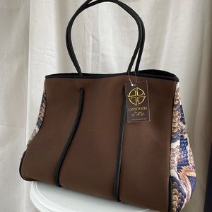 Lattitudes Neoprene Brown Bag